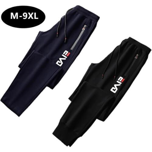 Sport Students Sweatpants Men Jogger streetwear Black Straight Loose Harem High Waist Pants Plus Size 6XL 8XL 9XL Boys Trousers