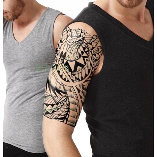 Waterproof Temporary Tattoo Stickers Tribal Totem Fake Tatto Flash Tatoo Body art Back Leg Arm belly big size for Women Men girl