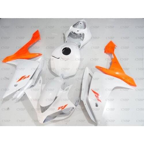YZF1000 R1 2007 - 2008 Abs Fairing YZF1000 R1 2008 Bodywork YZF R1 07 White Orange Motorcycle Fairing