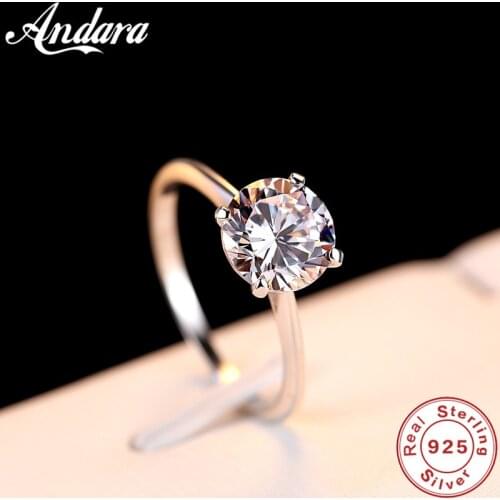 Elegant 925 Silver Ring CZ Ladies Fashion Ring Fashion Wedding Everlasting Jewelry
