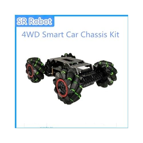 4WD Smart Car Chassis Kit Mecanum Wheel Acrylic/Fiberglass Chassis With Control Panel for Arduino DIY Smart Robot Car STM32