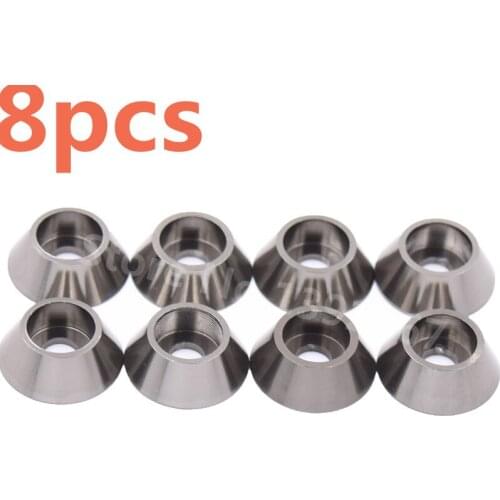 8Pcs Aluminum Alloy M4 Cup Head Screw Washer Upgrade Parts 14MM*9MM*4MM*high 5MM For RC Car Remote Control Cars