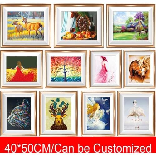 Diamond Painting Landscape Animal Diamond Embroidery Cross Stitch 5D Flower Rhinestones Art Picture Kits Home Decor 40x50CM