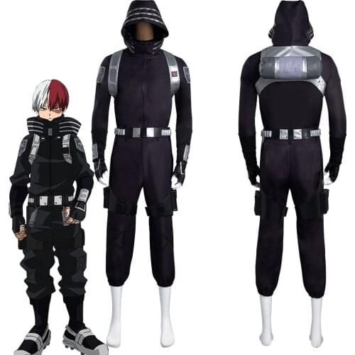Anime Boku no Hero Academia Cosplay My Hero Academia Todoroki Shoto Hooded Top Pants Gloves Backpack Full Suit