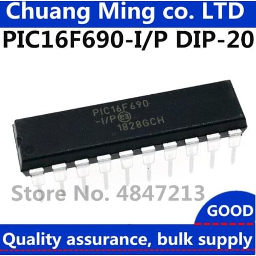 Free Shipping 10pcs/lots PIC16F690-I/P PIC16F690 16F690 DIP-20 100% New original IC In stock