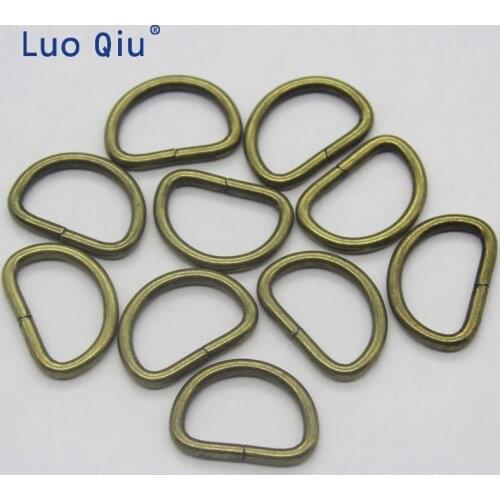 D ring metal buckles Garment Accessories bags buckle Luggage hardware materials 30 pieces/lot Bronze 20mm Luo Qiu