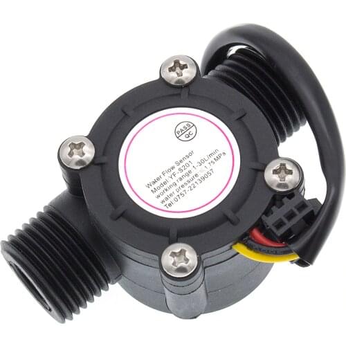 1pcs Water flow sensor flowmeter Hall flow sensor Water control 1-30L/min 2.0MPa
