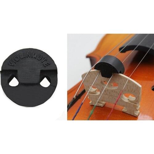 Violin Parts&Accessories Violin Fiddle Mute Silencer Circular Round Rubber Lightweight Black 1pcs violin mute sordina violin