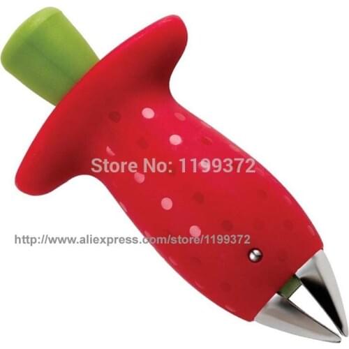 DHL Free shipping 500pcs Strawberry Stem Leaves Huller Remover Removal Fruit Corer Kitchen Gadgets Gift