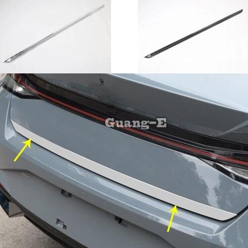 For Hyundai Elantra Avante 2021 2022 Car Cover Styling Sticker Rear Door License Tailgate Bumper Frame Trim Trunk Parts 1pcs