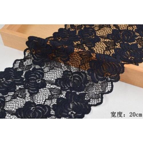1 Meter Black Elastic Stretch Lace trim Sewing Headband Accessories
