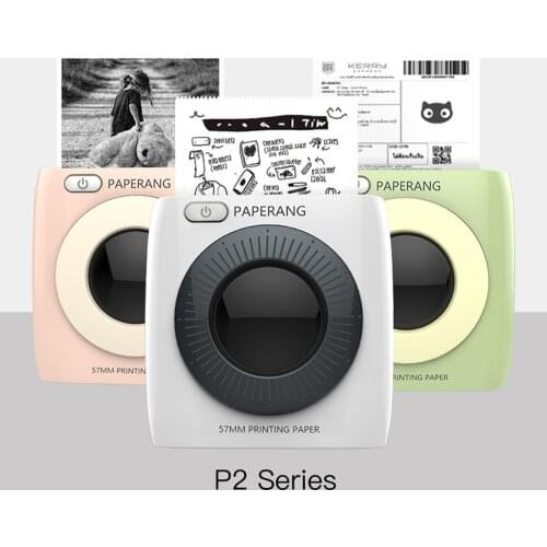 Global Version Xiaomi PAPERANG Pocket Mini Printer P2 BT4.0 Connection Wireless Thermal Printer Compatible with Android iOS