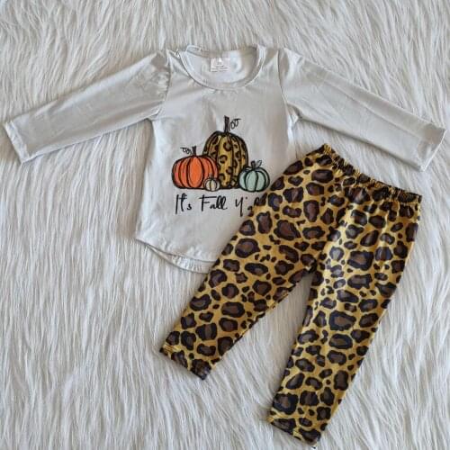 Girls Halloween Pumpkin Party Adorable Toddler Baby Girl Clothes Factory Wholesale Boutique Kids Outfit Clothing Set Baby Outfit
