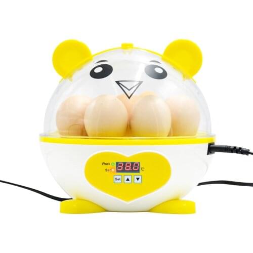 Mini 9 Egg Incubator Cartoon Children Experiment Chicken/Duck/Quail/ Pigeon Digital Temperature Hatchery Cute EU/US UK Incubator
