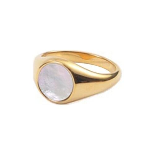 Minimalist Circle Round Rings For Women Girls Smooth Titanium Steel Couple Rings Gold Color Lovers Wedding Jewelry