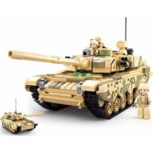 893Pcs 99A Tank Model Educational Building Blocks Toys For Boys DIY Birthday Gift Sluban 0790 Small Bricks Compatible With Legly