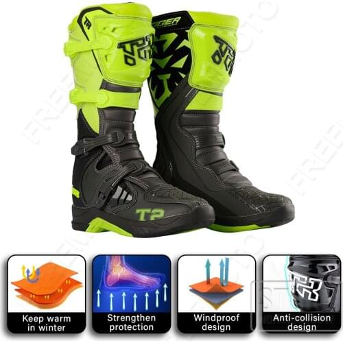 Fashion Motocross Boots Motorcycle Enduro Professional Racing Motocross Off-road Bottas Motorcycle Motorboat Shoes Racing Boots