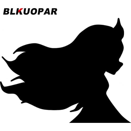 BLKUOPAR for Long Hair Girl Car Stickers Fashionable Simple Decals Car Accessories Sunscreen Scratch-Proof Laptop Windows Decor