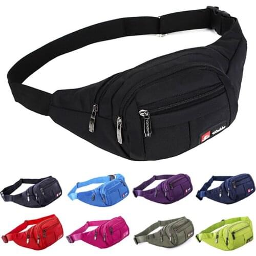 Multi-Pocket Wasit Bag Adjustable Strap Zipper Phone Pouch Chest Bags for Outdoor Running Climbing C66