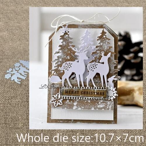 New Design Craft Metal Cutting Die die cuts Snowflake tree fawn decoration scrapbook Album Paper Card Craft Embossing die cuts