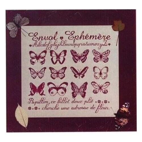 Butterflies cross stitch package sets 18ct 14ct 11ct black cloth people kit embroidery DIY handmade needlework