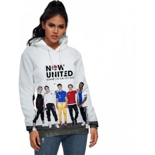 Casual design Now United 3D Printed Hoodies Men Women Fashion Sweatshirt Clothes Boy Girl Pullover Streetwear white trackwears