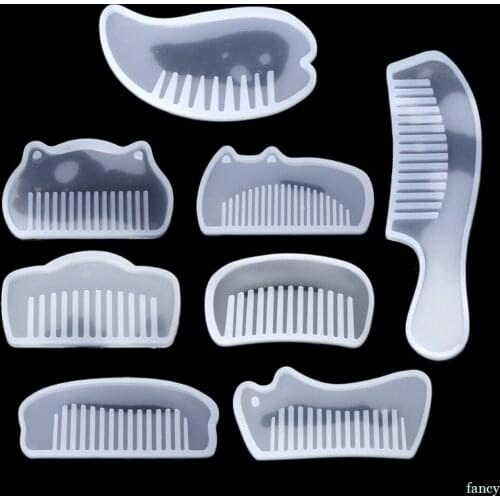 3D Transparent Silicone Comb Mold Epoxy Resin Molds For DIY Jewelry Making Tools