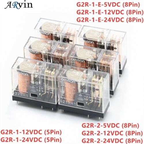 2PCS/Lot OMRON RELAY G2R-1-12VDC 10A G2R-2-24VDC 5A G2R-1-E-5VDC 16A 5V 12V 24V 110V 230V Brand New and Original Power Relay