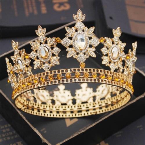 Luxury Wedding Crown Bride tiaras and Crowns Queen Hair Jewelry Crystal Diadem Prom Headdress Head accessorie Pageant