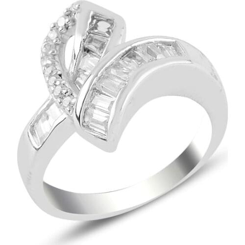 Silver 925 Sterling Zircon Stone Ring