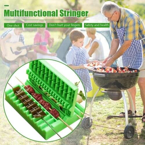 Skewers Kebab Maker Barbecue Stringer Box Machine Beef Pork Meat Vegetables String Grill Kitchen Accessories Outdoor Bbq Gadget