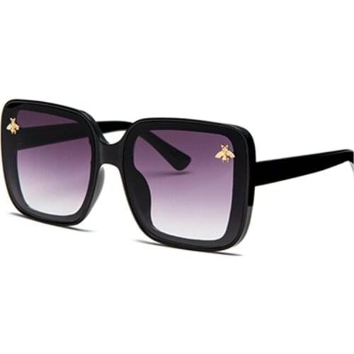 Fashion Square Frame Bee Sunglasses Men Women Luxury Brand Designer Vintage Sun Glasses Vintage Shades Oculos Uv400