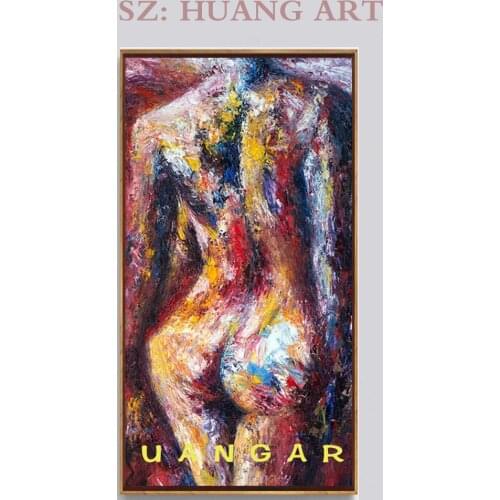 Modern hot seller painter hand-painted high quality character impression abstract sexy woman oil painting beauty nude decoration