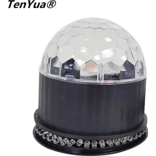 48 LED RGB Stage Light Sound Actived Auto RGB Mini Rotating Magic Disco Ball Strobe PAR Party Stage Lights For DJ Dancing Show