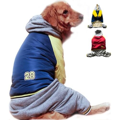 Thermal Winter Dog Clothes Christmas Medium Large Dog Clothes Super Warm Dog Hoodie Jacket Cotton Coat Pets Jumpsuit Clothing