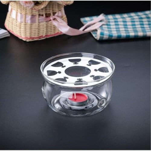 4sets/pack Hand-made Heat-resistant glass Base Teapot Warm Holder Heating Base Tea Warmer Teapot Holder