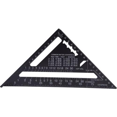 New 1PC 23cm Aluminum Alloy Triangle Angle Protractor Speed Square Measuring Ruler Miter For Carpenter Woodworking Hand Tools