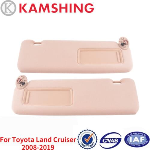 CAPQX 1Pair Refit For Toyota Land Cruiser 08-19 Car Inner Sunvisor Front Sun Shield With LED & Mirror Sunshade & mirror glass