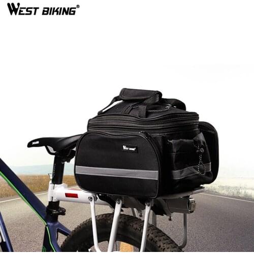 WEST BIKING Black Cycling Saddle Bag Waterproof Durable Multifunction MTB Road Bike TailBag Volume 10-25L Bicycle Rear Bag
