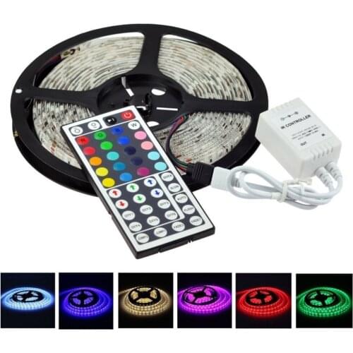 20set/lot 5M 5050RGB color changing 300LED Waterproof/Non-waterproof Flexible LED Light Strip lamp + 44Key IR Remote controller