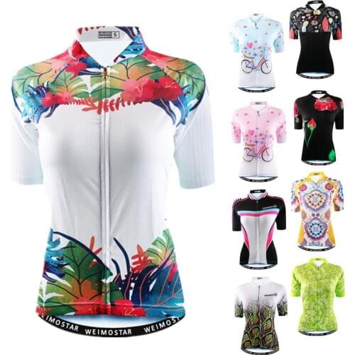 Weimostar 2021 Cycling Jersey Women Short Sleeve Biking Shirt Breathable MTB Bike Jersey Racing Sport Bicycle Clothing Cycle Top