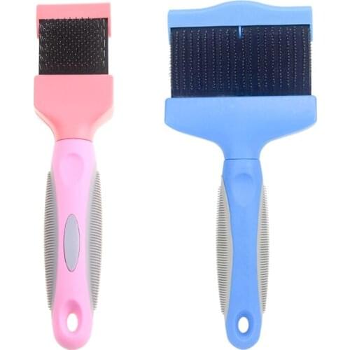 1 Pc Double Sided Pet Brush Dog Cat Hair Fur Bristle Grooming Shedding Cleaning Tool