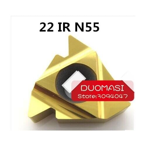 10pcs 22 IR N 55 ,Indexable Tungsten Carbide Threading Lathe Inserts for Threaded Lathe Holder,thread turning tool holders