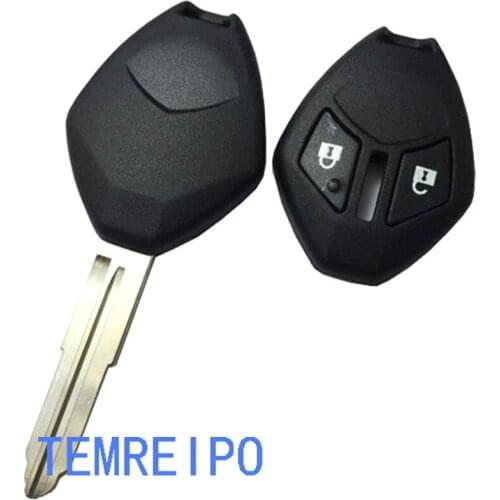 10pcs/lot car key shell for mitsubishi 2 button remote control replacement key case fob