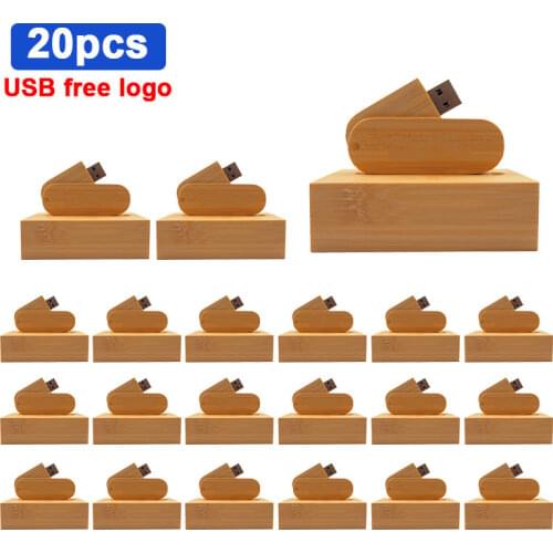 20pcs/lot Business Wooden Pendrive 4GB 8GB 16GB 32GB With Key Chain Usb Flash Drive Memory Stick Wedding Gift free custom logo