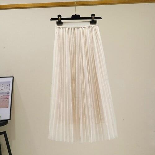 3 Layers Yarn Tulle Mesh Skirt 2021 Spring New Fashion Ladies All-Match High Waist Party Skirts Solid Color Sweet Fairy Skirt