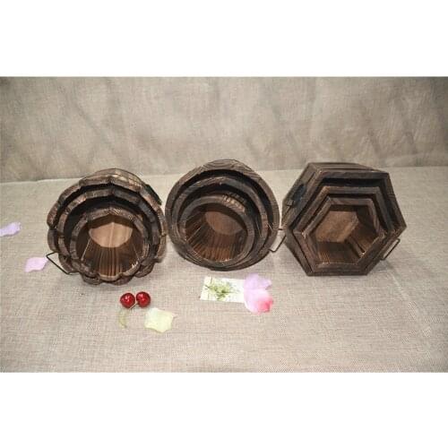 3x Whisky Bucket Planter Garden Flowerpots Planting Pot Bar Cafe Decor