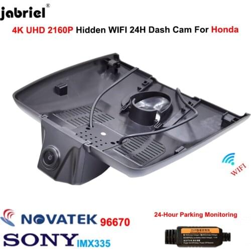 4K Car Dvr Dash Cam Camera UHD 2160P Wifi Video Recorder Dashcam For Honda Jazz GR9 2019 2020 2021 For Honda Fit 2019 2020 2021