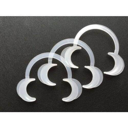 Free shipping 50Pcs Orthodontic Dental accessories Teeth Whitening Dentist Cheek Retractor C Shape (large Size) Mouth Opener