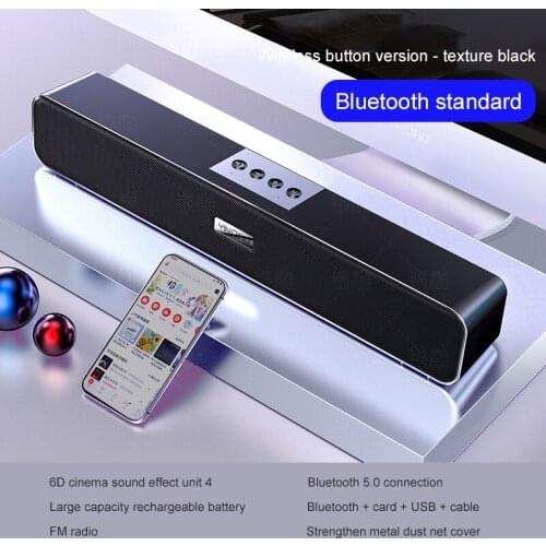 LED TV Sound Bar Alarm Clock Wired Wireless Bluetooth Speaker Home Theater Surround Subwoofer AUX USB for PC TV Computer